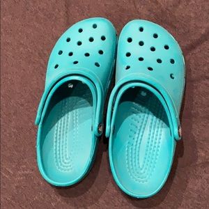 Teal Crocs
